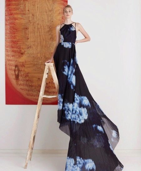 vestito in chiffon del treno