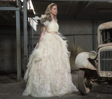 Lush white chiffon dress