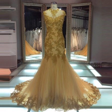 Gold wedding dress