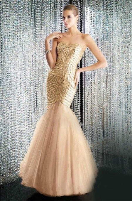 Gold mermaid dress
