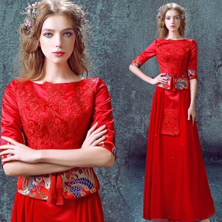 Evening dress red from China