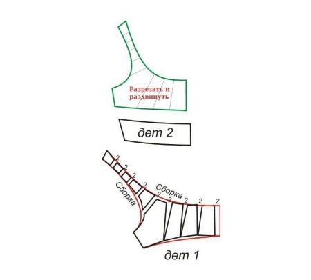 Modeling the bodice of the evening dress mermaid