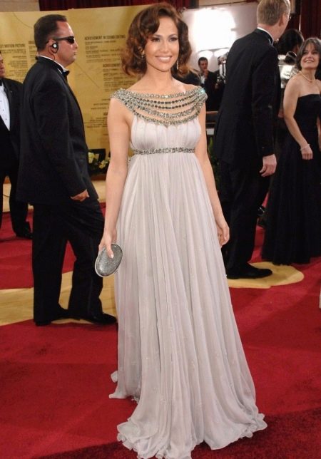 Elegant dress in Greek style for pregnant women for a wedding
