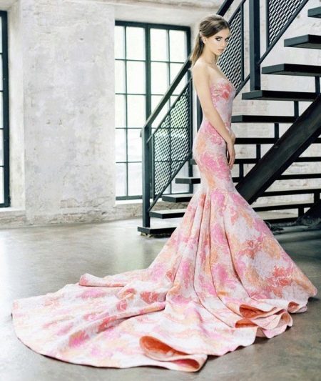 Peach pink dress