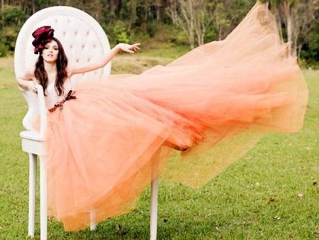 Lush peach dress