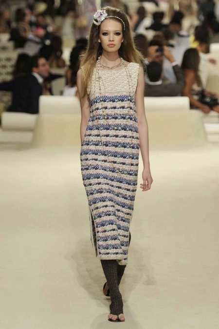 Chanel midi tweed dress