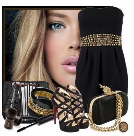 Choosing accessories for a black dress