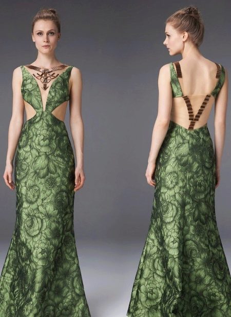 Floral open back dress