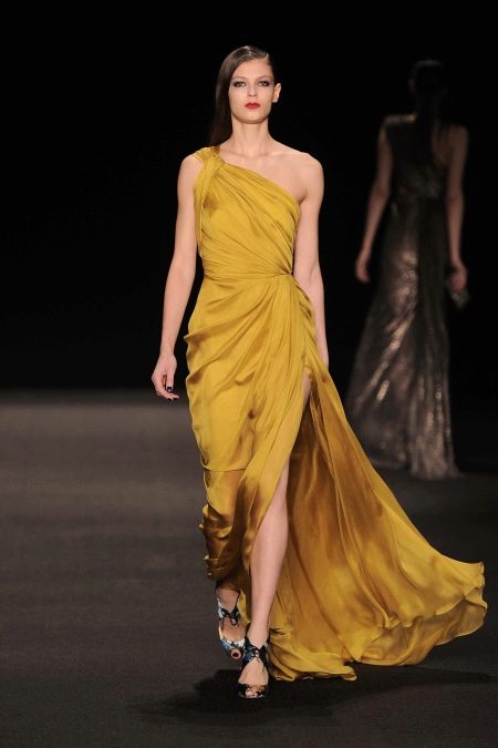 Mustard greek dress