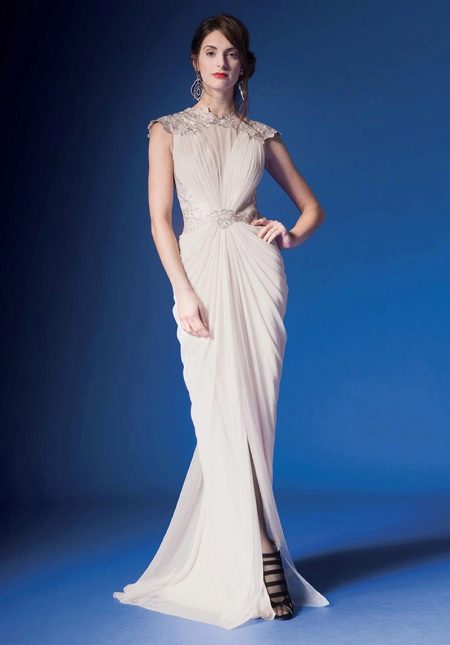 Floor-length chiffon dress