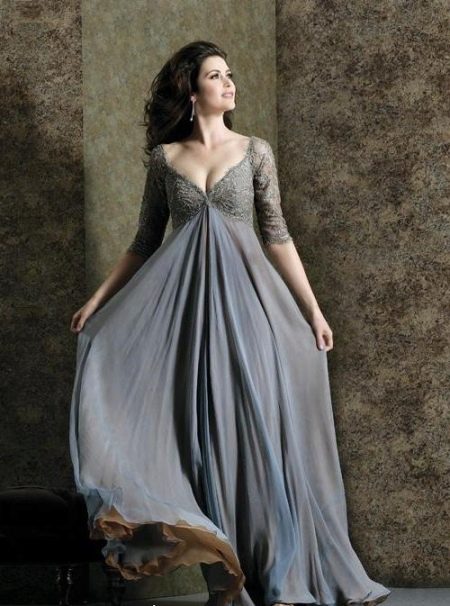 Floor-length dress for any occasion for a fat woman (girl)