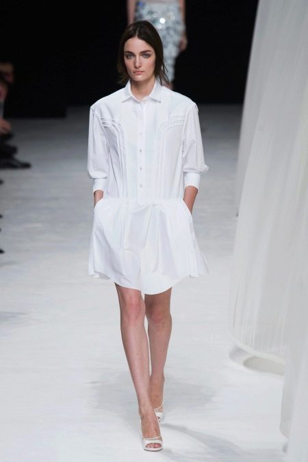 Silk shirt dress