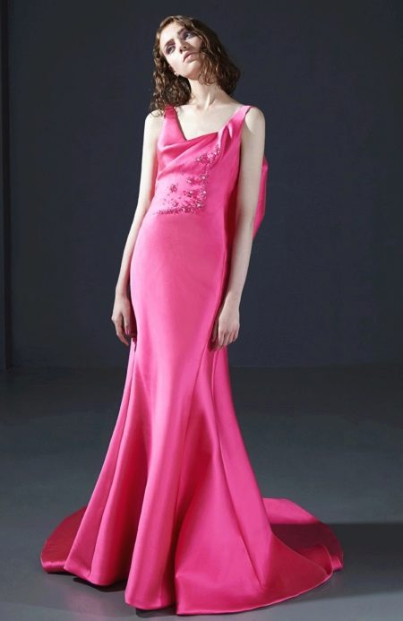 Pink silk dress