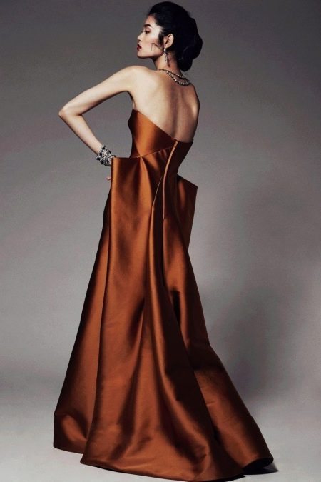 Unusual terracotta dress