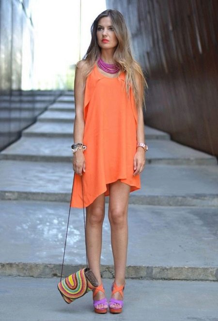 orange short dress