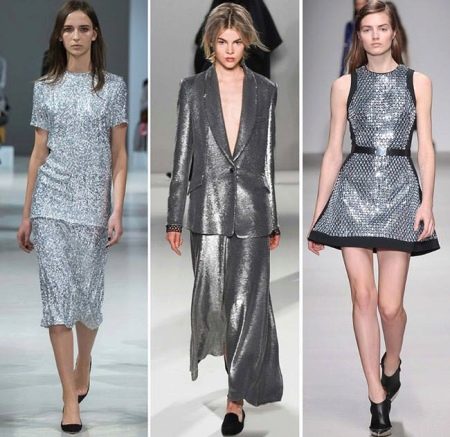 Futuristic silver dress