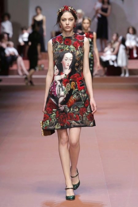 Cherry green dress