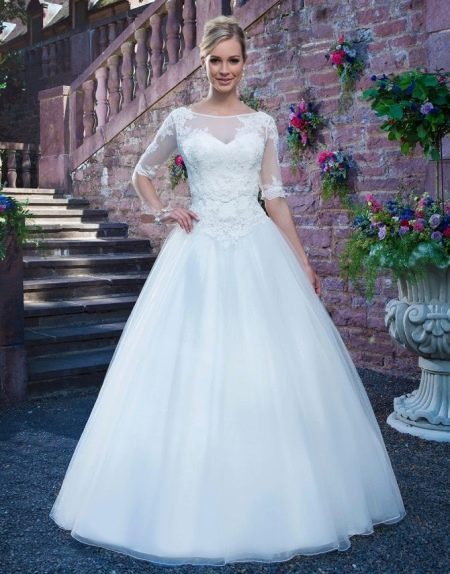 Crinoline with fabric for a wedding dress