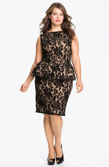 Lace dress sheath for overweight