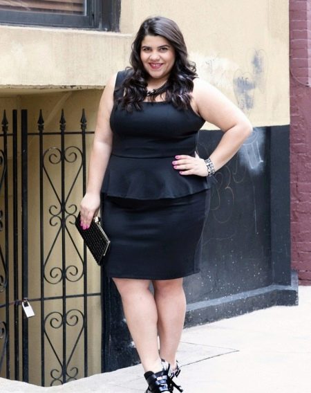 Black office dress for chubby