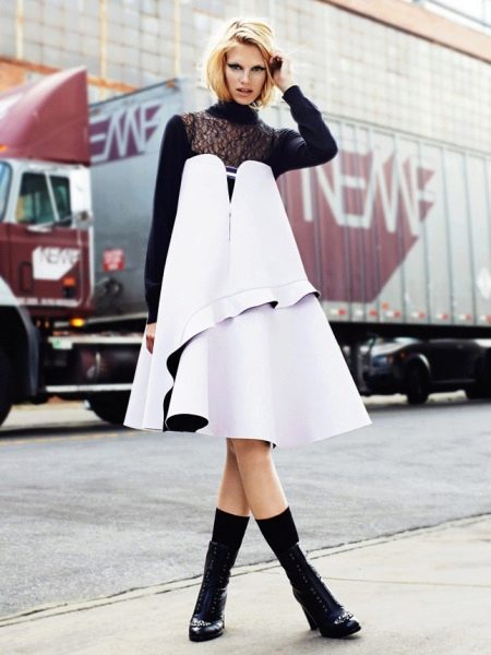 Combined neoprene dress