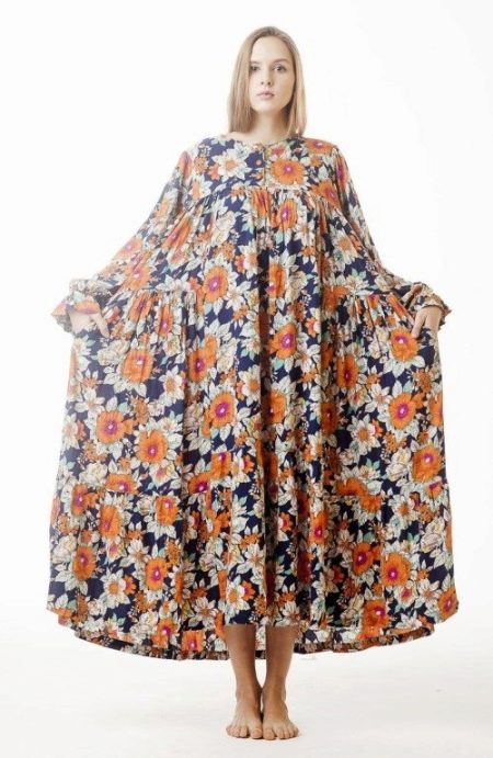 Long Light Peasant Staple Dress