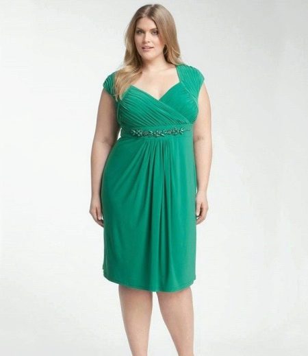 Medium-length viscose dress for overweight girls