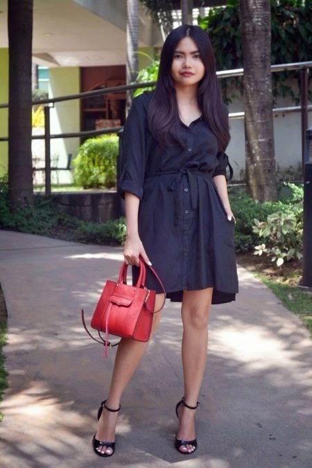 Black Swing Shirt Dress