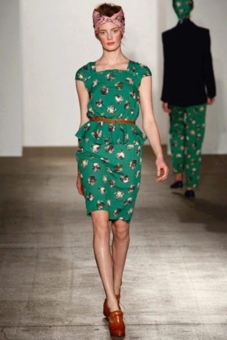 Short Sleeve Peplum Dress