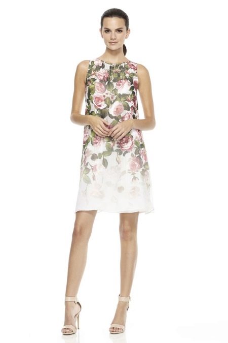 Dress a-line with roses