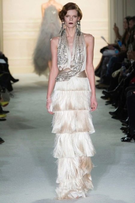 Chicago style dress with fringes and beads