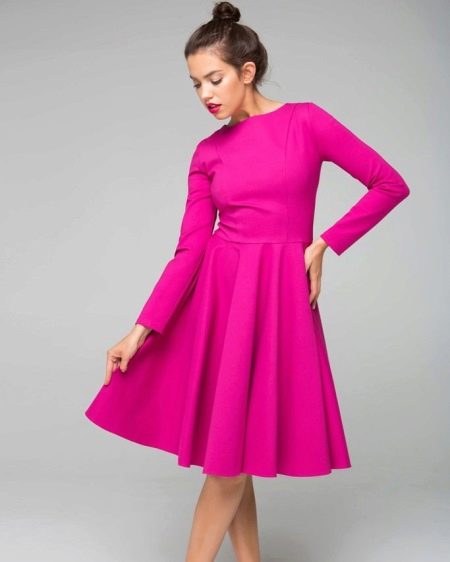 Dress with a skirt sun for women with a figure of type Rectangle