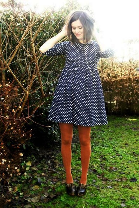 High-waisted dress tights
