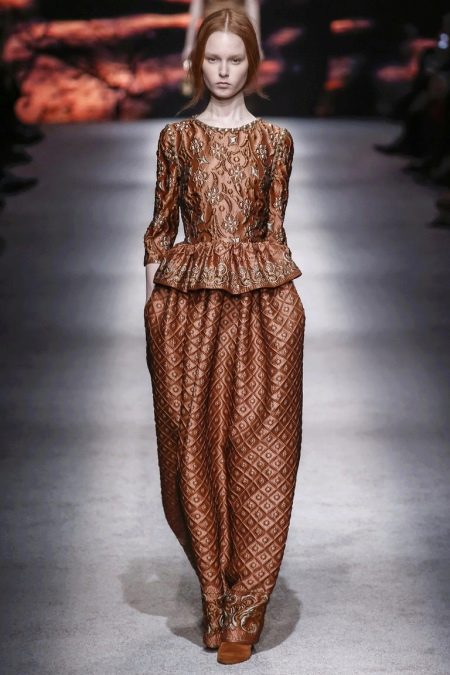 baroque peplum dress