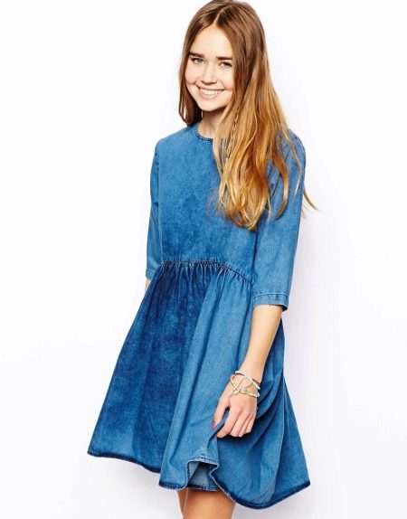 Casual Blue Slim Jeans Dress