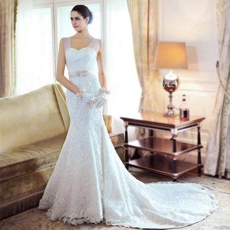 Accessories for a wedding dress case with a train