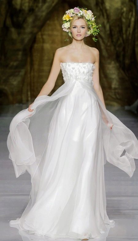Beautiful high waist wedding dress