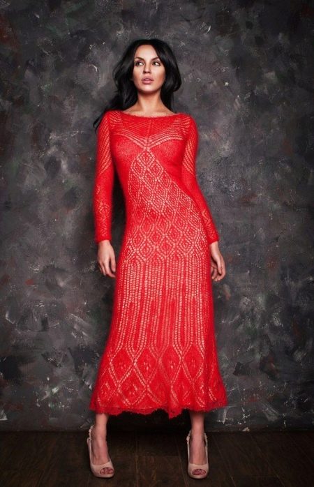Knitted spring dress lace