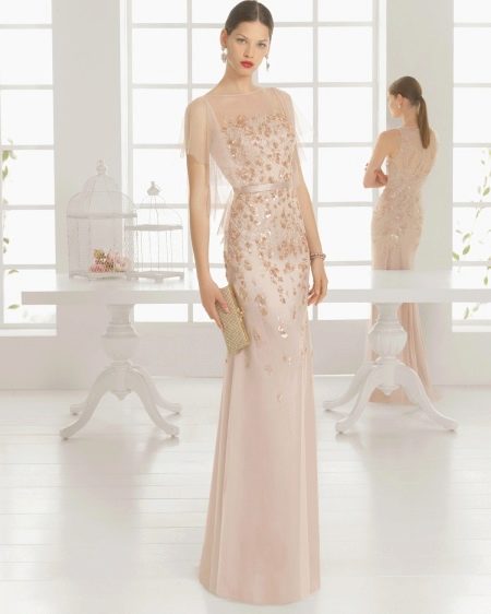 Evening dress in the spring floor