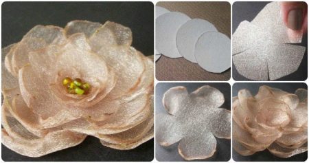 Instructions for creating an organza flower