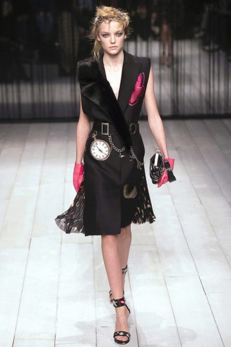 Leather dress-coat