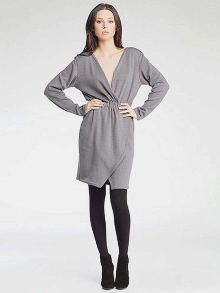 Knitted wrap dress