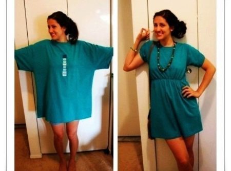 Dress from a men's T-shirt