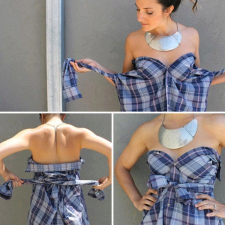 Dress from a man's shirt
