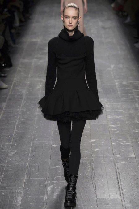 Turtleneck wool dress