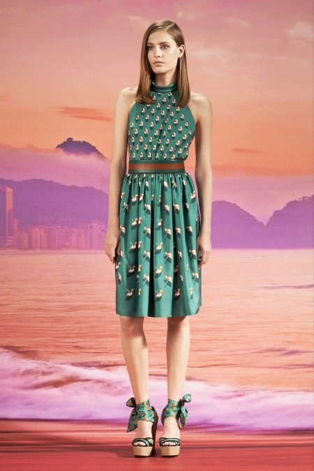 Robe évasée en crêpe de Chine