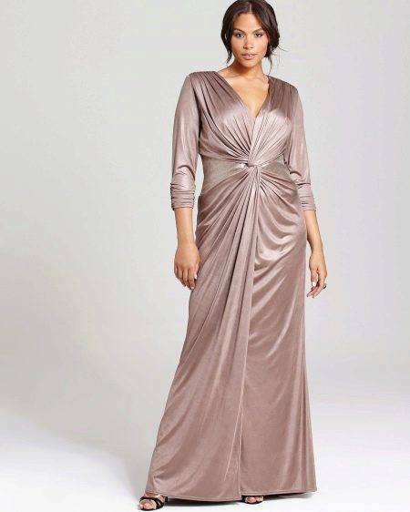 Robe potelée en crêpe de Chine