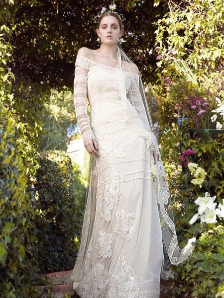 Boho style wedding dress