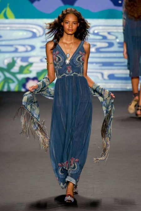 Boho dress with embroidery