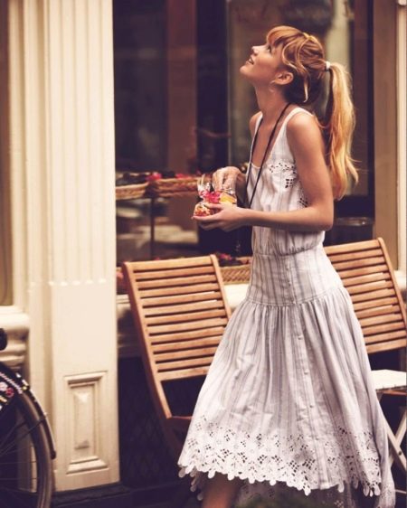 Linen boho dress